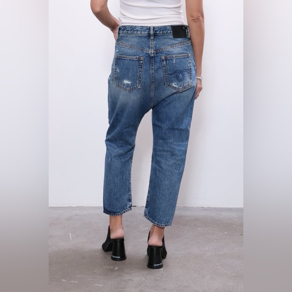 R13 Tailored Drop Bain With Rips Jeans - Picture 16 of 16